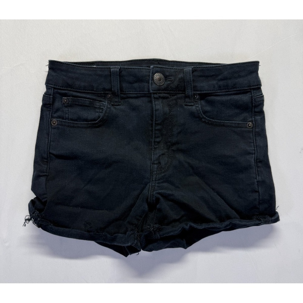 American Eagle Outfitters Ne(x)t Level Stretch Cutt Off Shorts Womens 4 Black